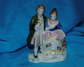 5" Colonial Couple Made in OCCUPIED JAPAN Porcelain
