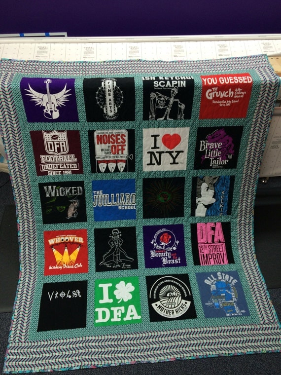 Custom T-shirt Quilt with Sashing and Bordering