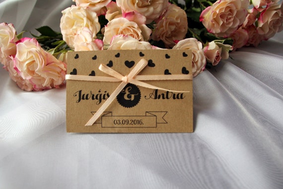 Rustic Wedding Invitation Country Style Wedding by PioroWedding