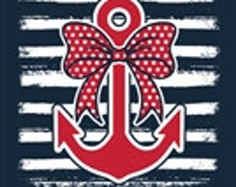 Like Simply Southern, Southern Couture, Nautical Bow Anchor - True Navy, Adult Fall 2016, Comfort Collection, Long Sleeve, Short Sleeve