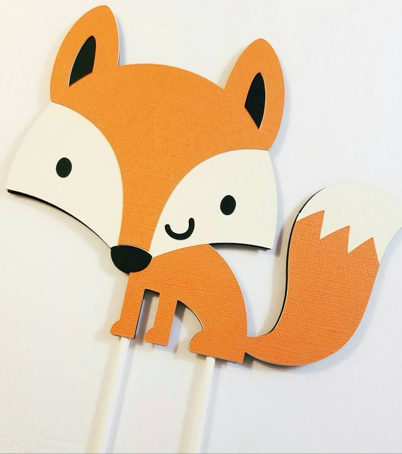 Fox Cake Topper woodland cake topper fox decorations forest