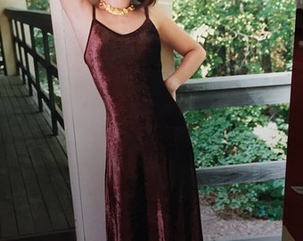 Long Velvet Dress Vintage 90's Black Spaghetti Strap Italian Velvet Joanna Trojer Old Stock Maxi Dress with Bra Black Elegant Evening