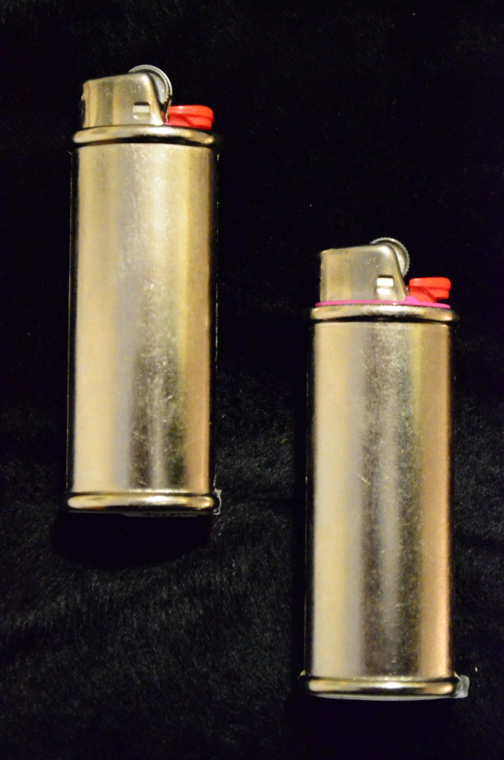 2 pack Two Blank Bic Lighter Case Cover Holder Metal