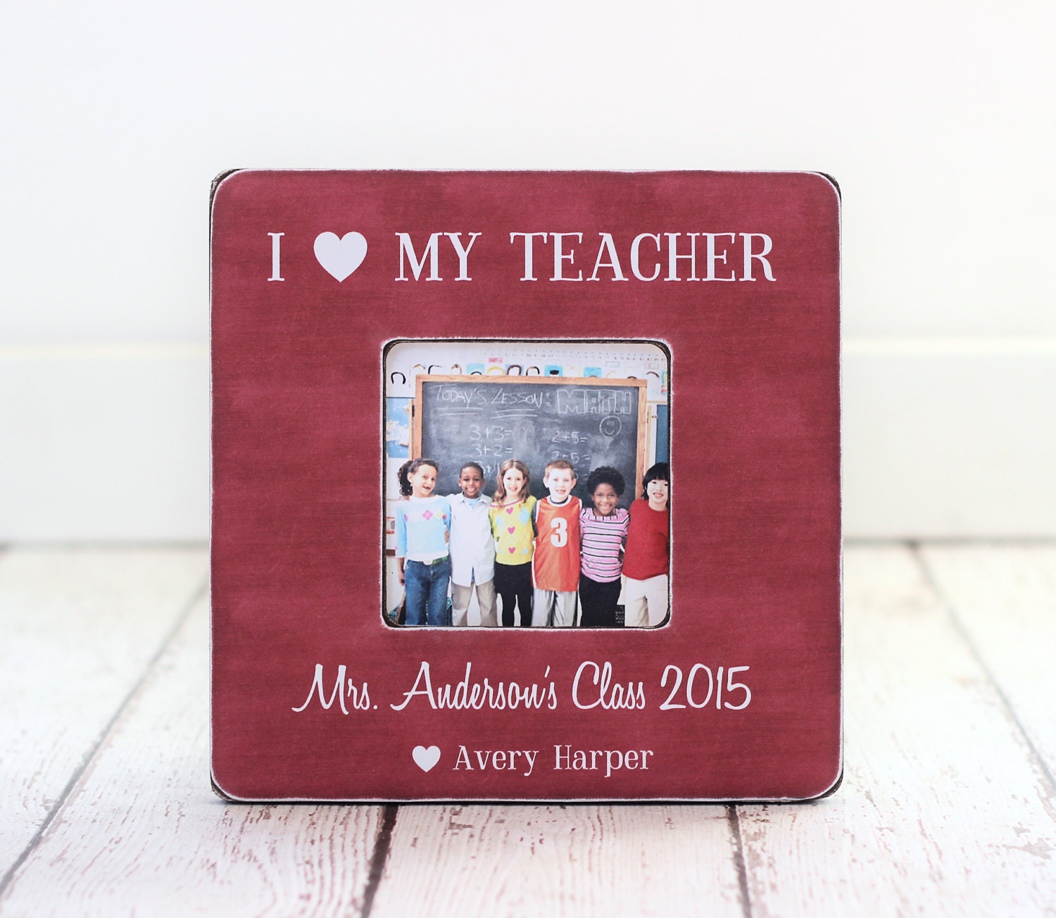 Teacher Gift Personalized Picture Frame from Student Class