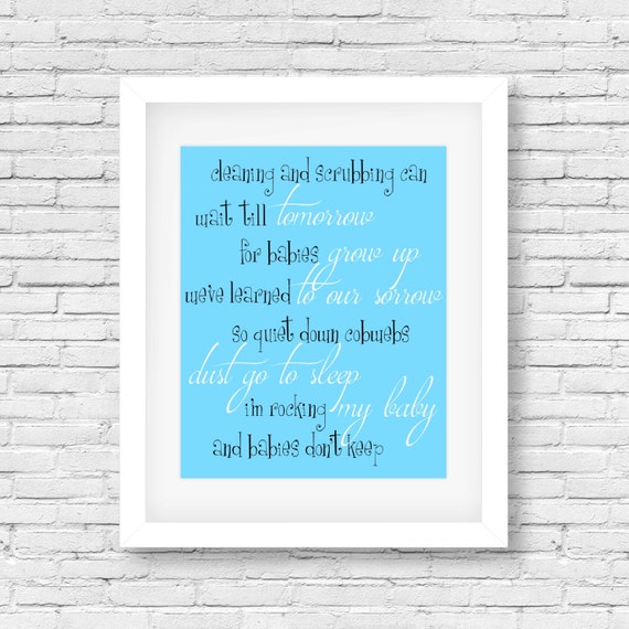 babies don't keep wall art quote decor by SoSweetPrintables