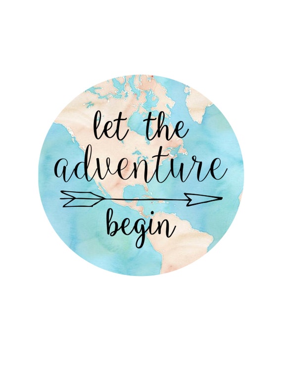 Let The Adventure Begin Poster Graphic Design Word Art