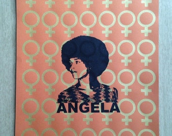 Angela Davis feminist poster