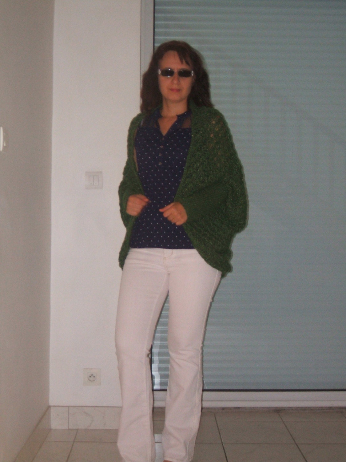 Lace kidmohair shrug/ loose cardigan/ oversized by MILAAR on Etsy