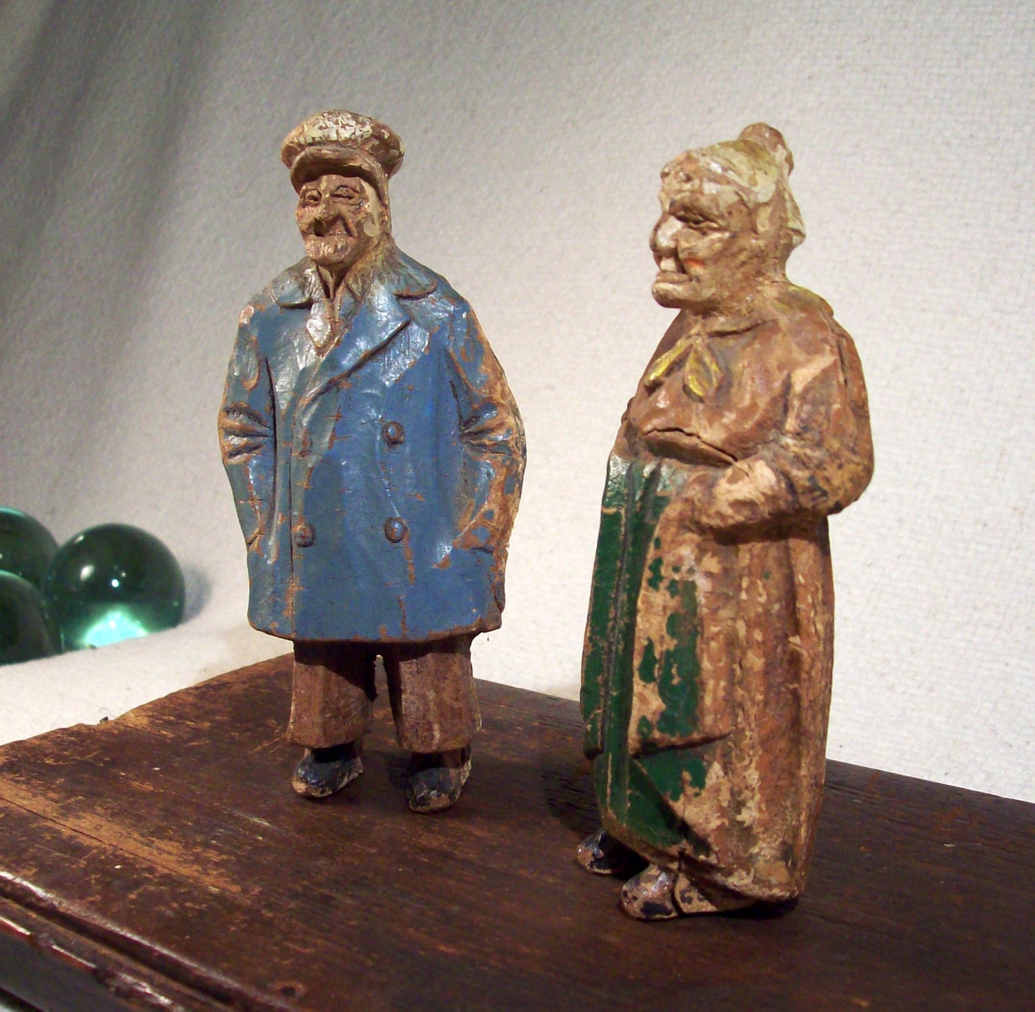 Old Man and Woman Figurines by JasonLovesRachel on Etsy