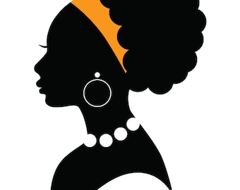 Nubian Queen II Silhouette Downloadable by JanuaryGirlStudio