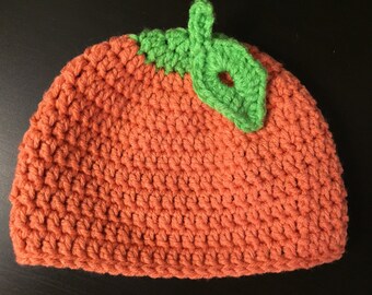 Pumpkin hat, kids pumpkin beanie, toddler pumpkin hat, orange hat