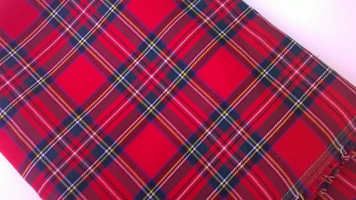 red tartan fabric, red plaid fabric, royal stewart,the half red tartan fabric, red plaid fabric, royal stewart,the half