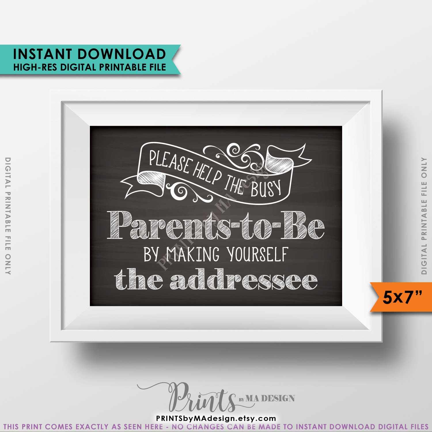 Baby Shower Address Envelope Sign Help the by PRINTSbyMAdesign