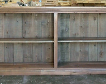 Reclaimed Salvaged Solid Wood Display Cabinet, Bookcase, Vintage and Rustic, VMW210LAT