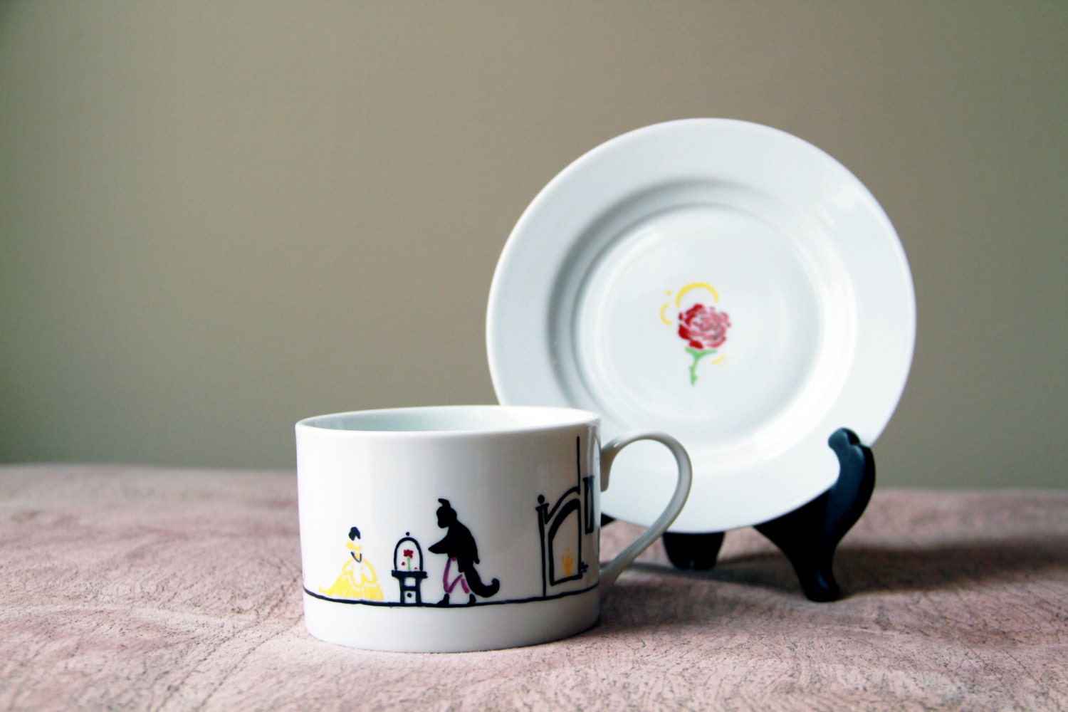 beauty and the beast tea cup and saucer