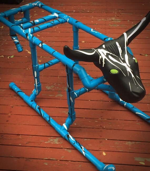 PVC roping steer head and heel dummy rodeo practice portable