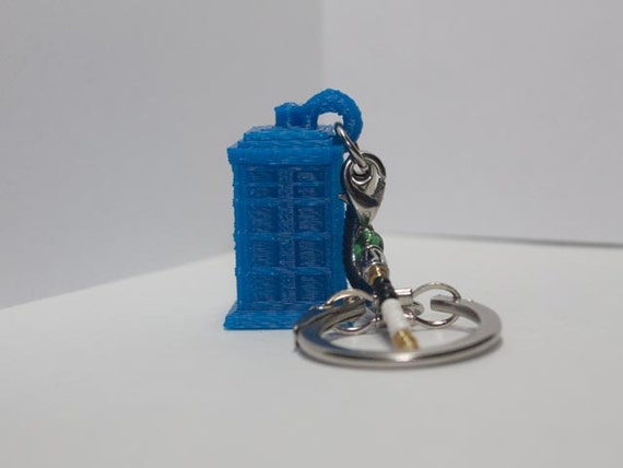 3D Printed TARDIS Keychain by 3DesignByBug on Etsy