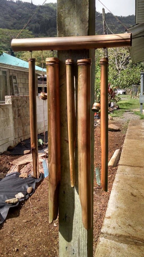 Hawaiian bamboo wind chimes 5 in series by Kalikascardsandgifts