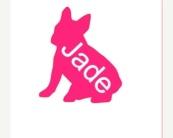 French Bulldog Decal, French Bulldog, French Bulldog Decal, Custom Decal, Vinyl Decal, Personalized Decal, Name Decal