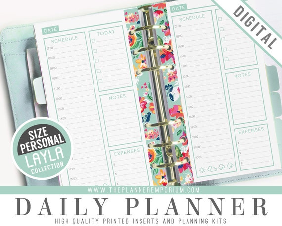 personal daily planner inserts layla collection fits kikki k
