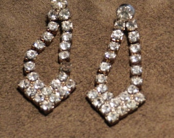 Vintage Rhinestone Earrings with Posts 00603