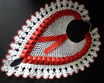 Ukrainian vintage handmade interesting crochet doily