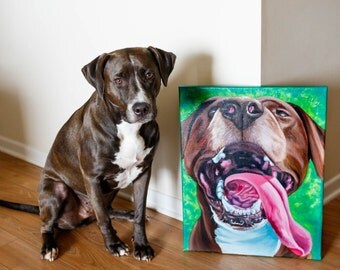 Acrylic personalized pet portraits, custom pet painting, Colorful pet portrait, personalized pet portrait, dog painting, dog art, cat art