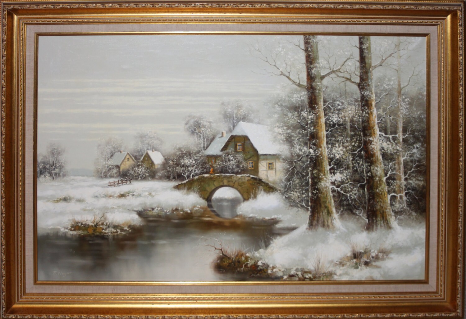 Large Orginal Signed Franz Wagner Oil by SailToTheStars on Etsy