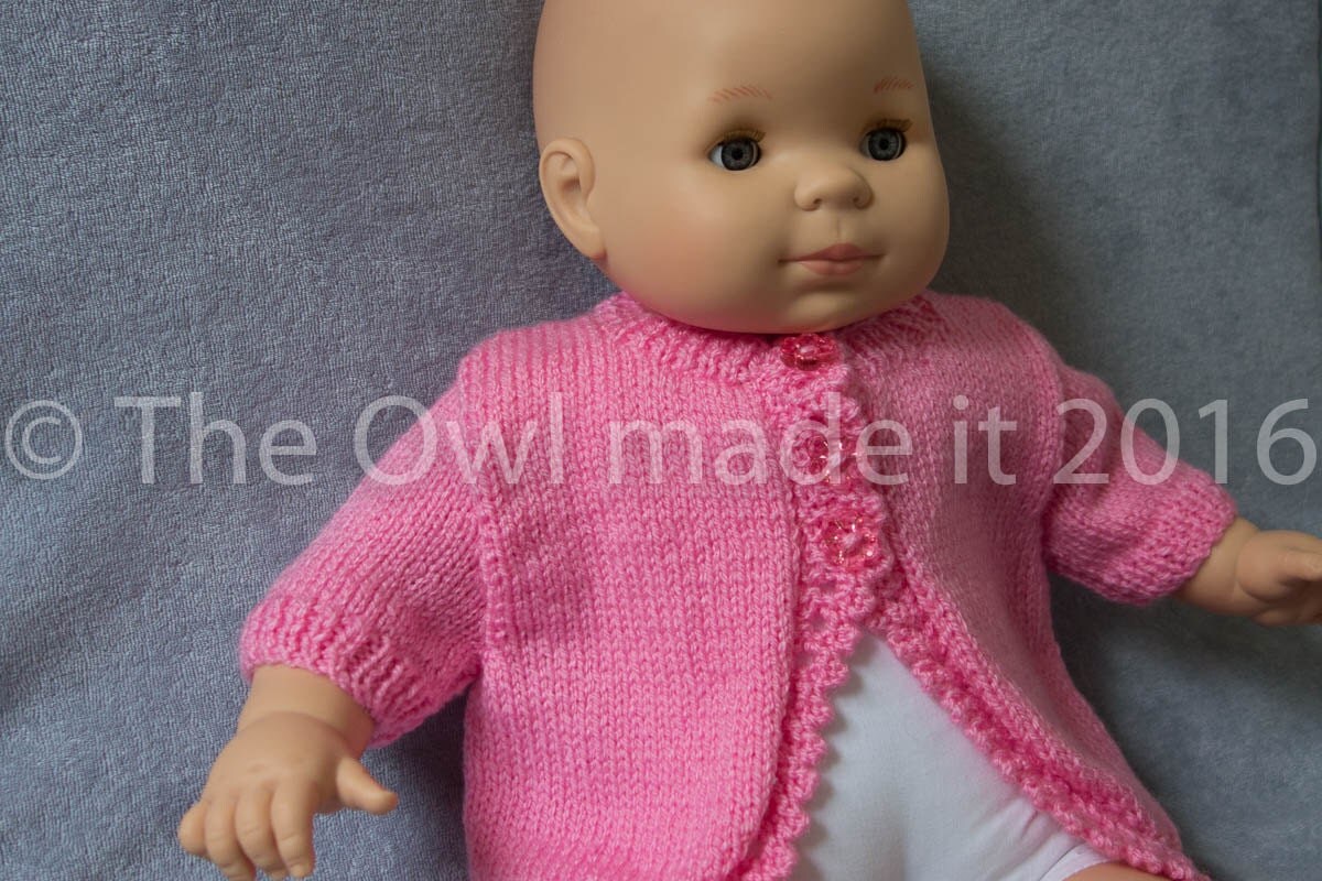 Newborn prop Baby girl cardigan pink baby girl by TheOwlmadeit