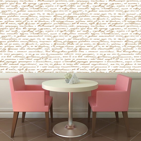 Handwriting Wallpaper Handwriting Wall Decal Living Room