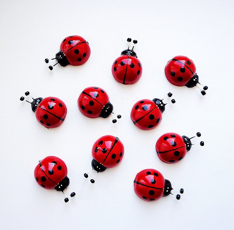 Red ladybugs fridge wooden ladybug for kitchens