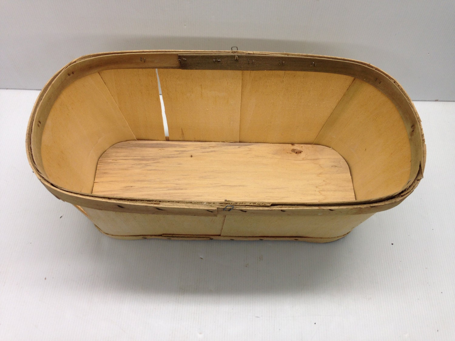 12 Vintage Wood Apple BASKETS Orchard 1/4 Bushel Basket Farm