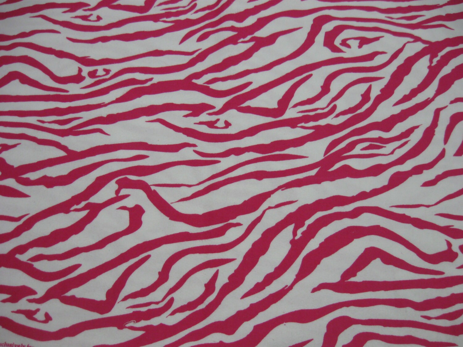 Flannel Fabric By the Yard Hot Pink/White Zebra Animal Print