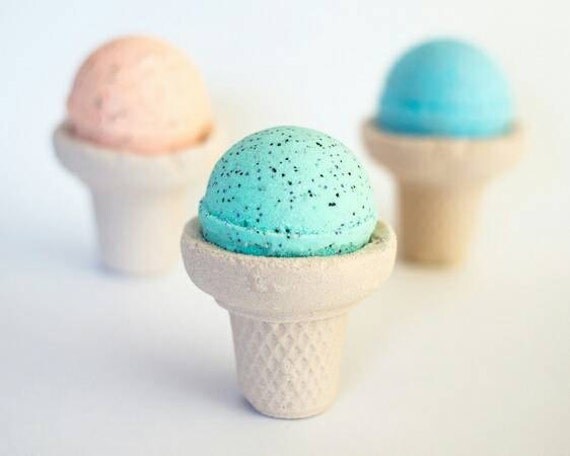 Bath Bomb Ice Cream-All Natural Ingredients! Send One as a Birthday Gift/Free Gift Message! Ranked higher than our bath bomb cupcakes!