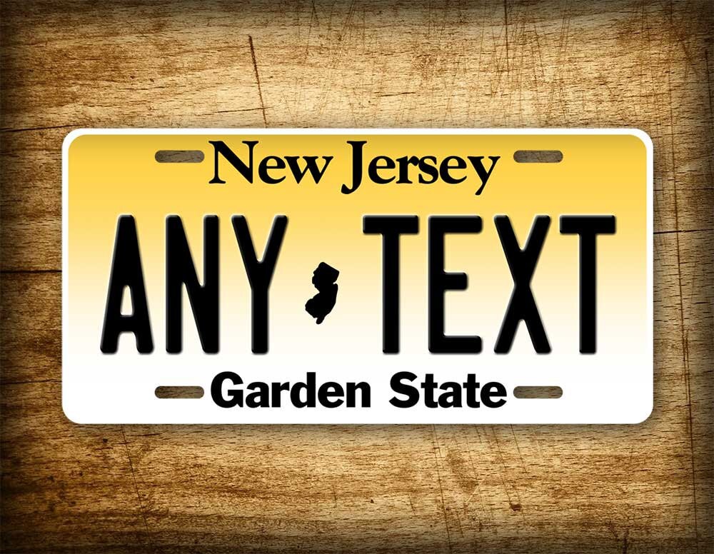 Personalized New Jersey License Plate Custom State Auto Tag