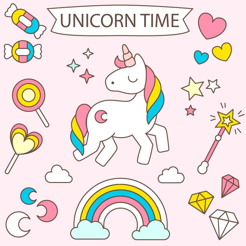 80% OFF SALE Baby Unicorn clipart commercial use by ...