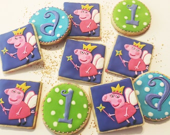 Peppa pig cookies | Etsy