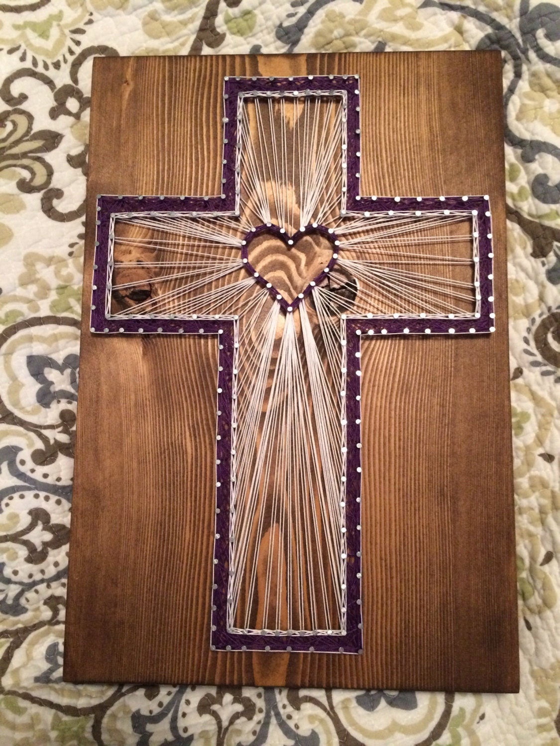 CUSTOM Cross Religious String Art Christian Decor by KiwiStrings