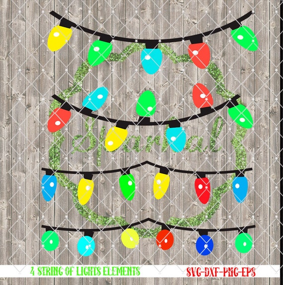Christmas String of Lights SVG Cutting File Tree Lights for