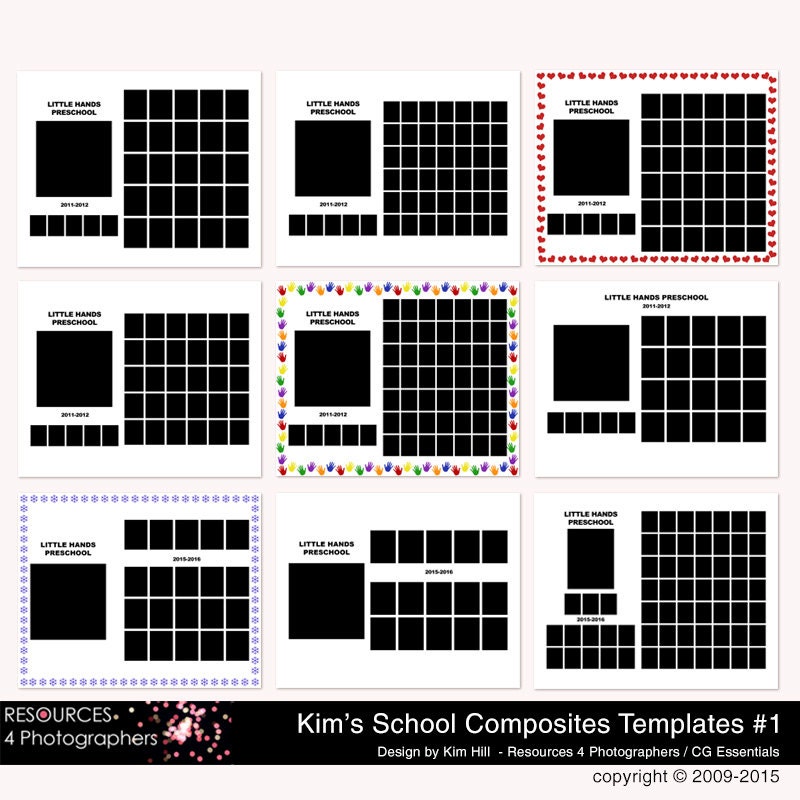 Class Picture Templates Resources 4 Photographers Group Composite Templates For School Free Photoshop Composite Templates