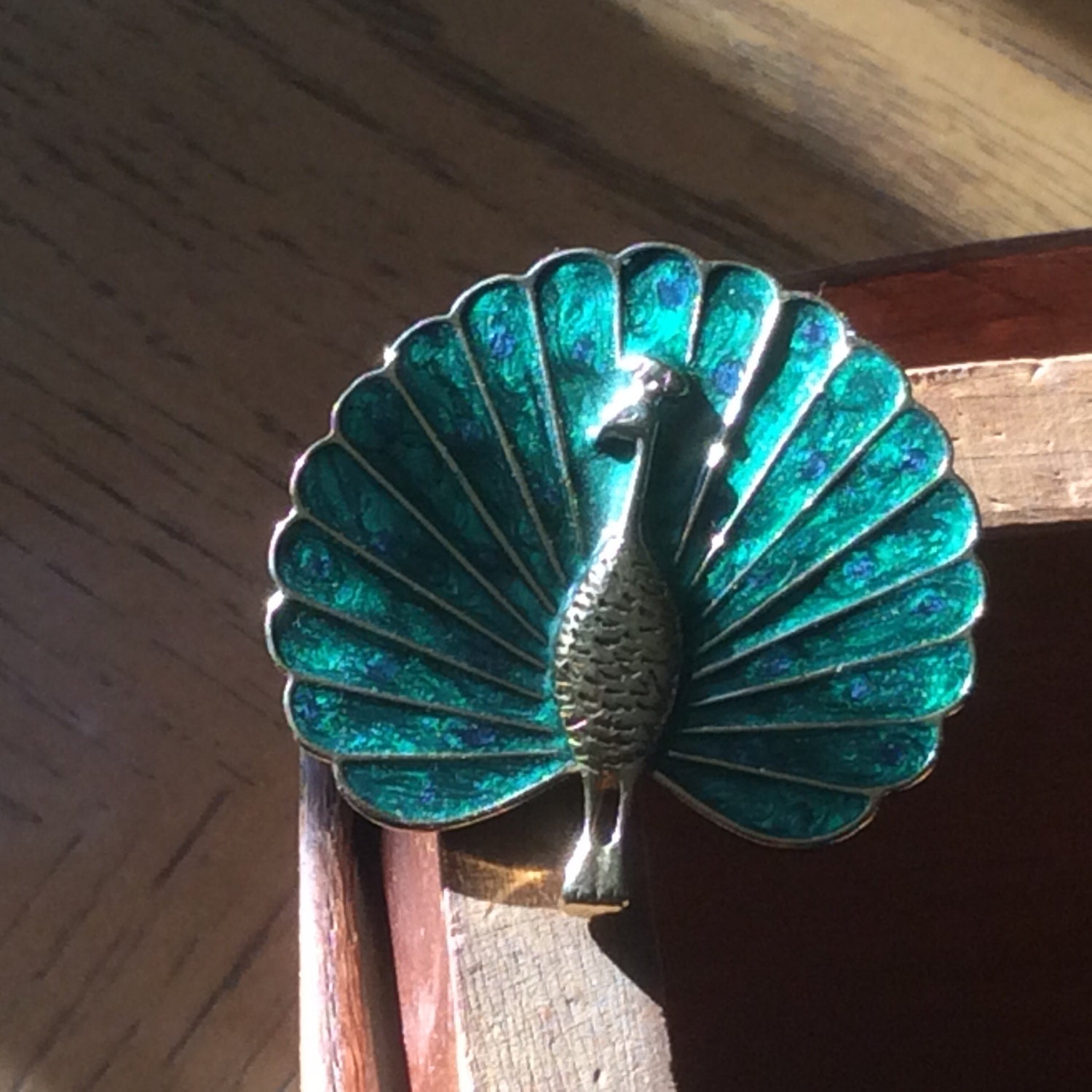 Peacock brooch peackock pin vintage pin collectable brooch