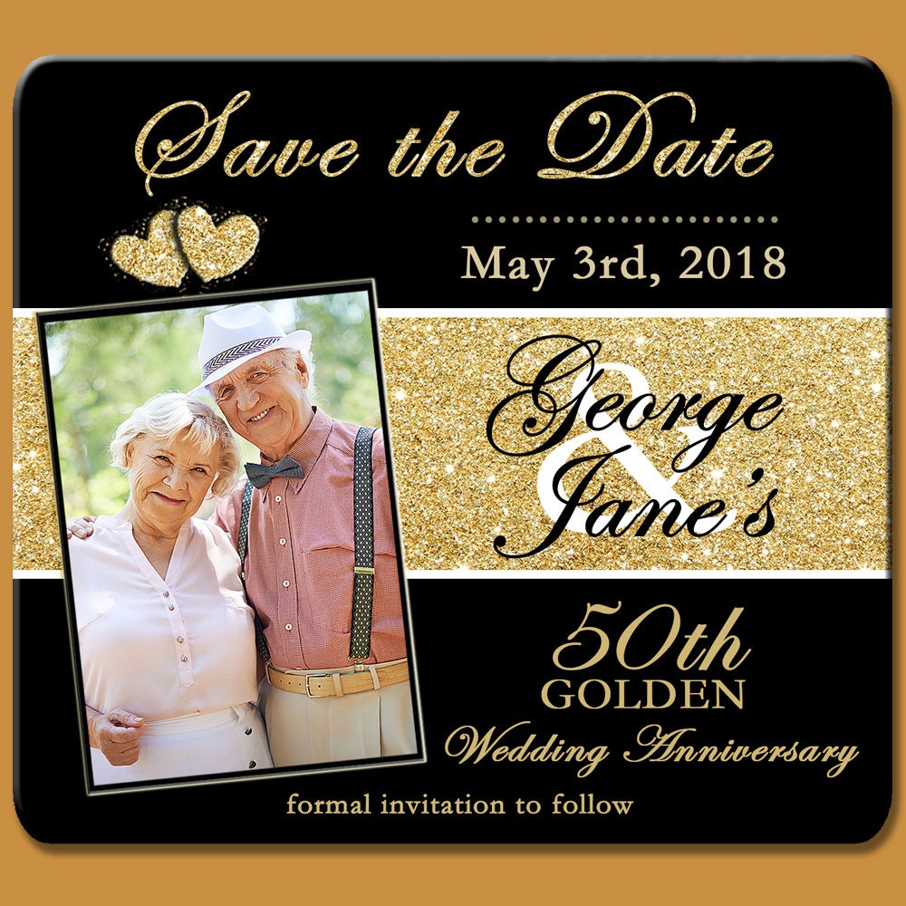 Save the Dates 50th Golden Anniversary Save the Date Magnet