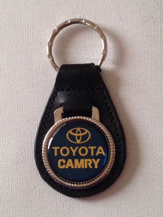 toyota camry black leather key chain #4