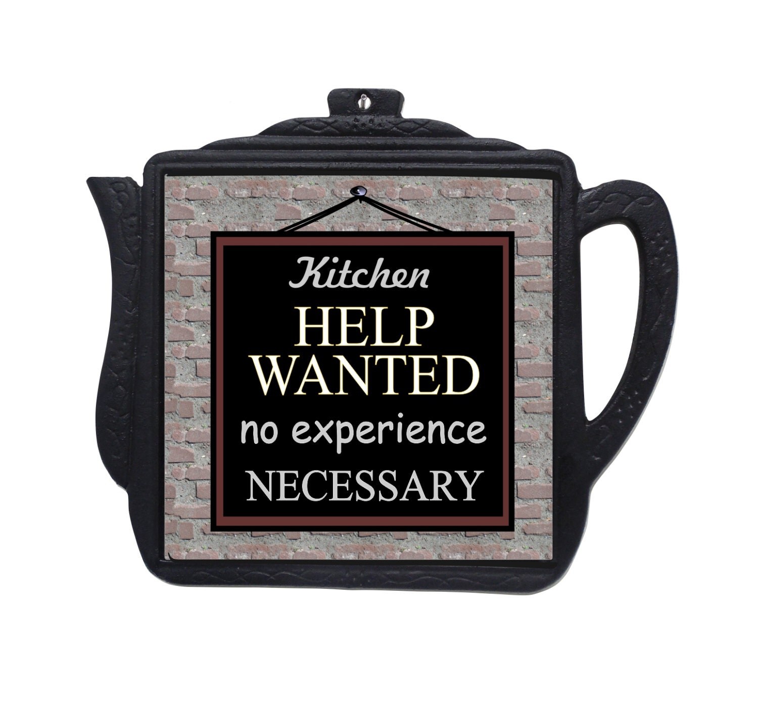 Kitchen Help Wanted Sign Kitchen Decor Trivet Wall