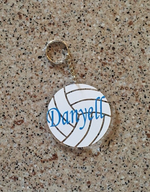 Personalized Volleyball Keychain Volleyball Player Keychain