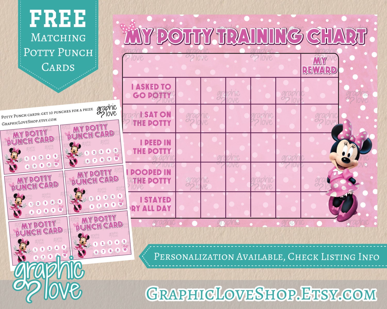 Minnie Mouse Potty Chart