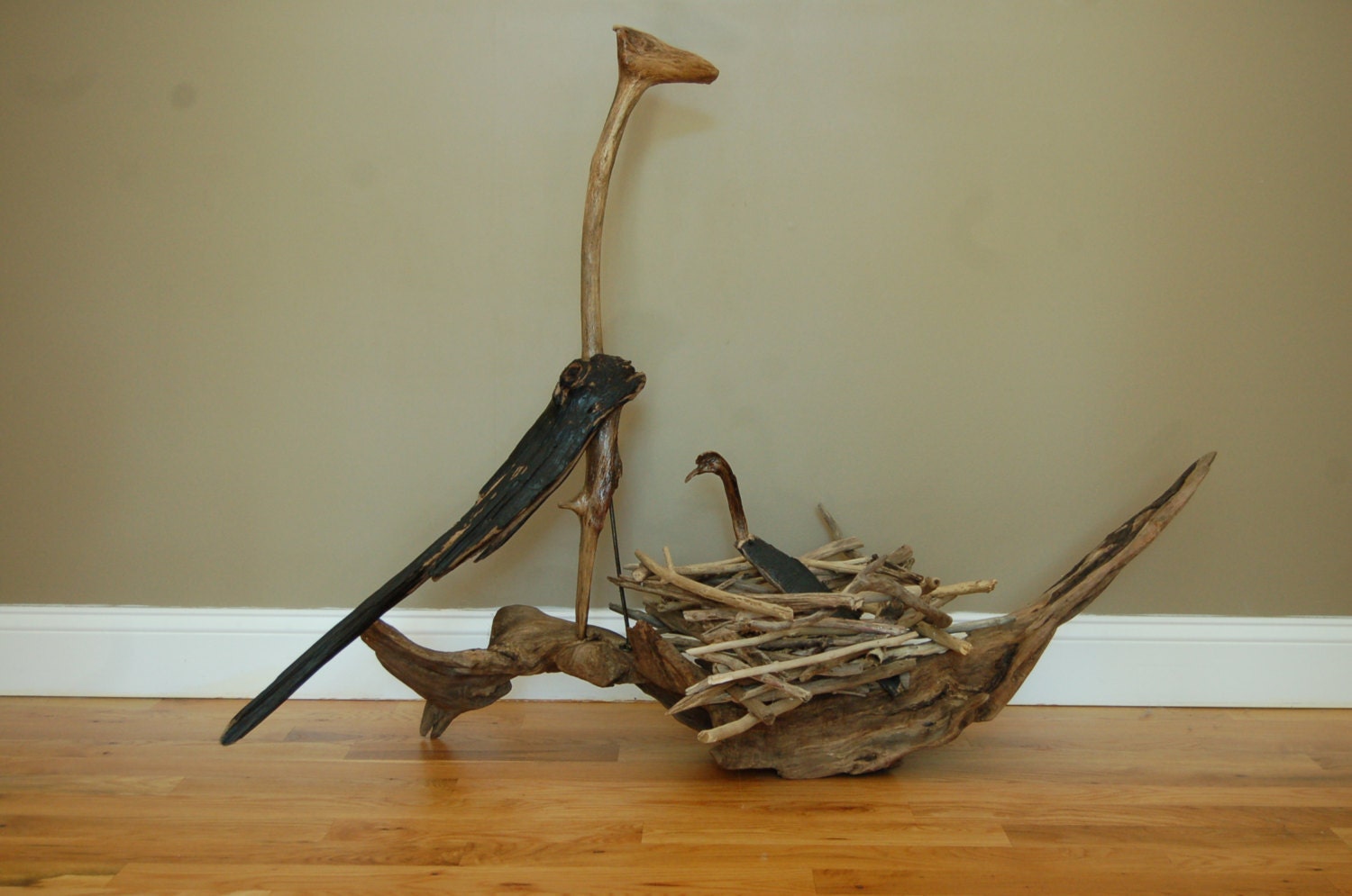 Driftwood Bird Driftwood Sculpture Driftwood Art Driftwood