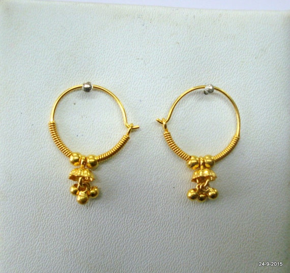 traditional design 18kt gold earrings upper ear earrings