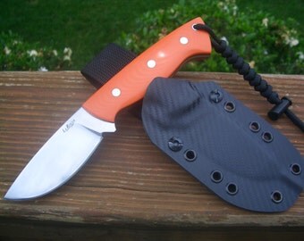 Custom ST-3 fixed blade survival knife (CPM154 Stainless Steel) with sheath
