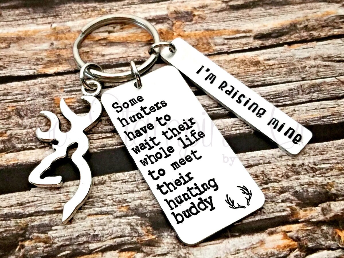 Hunting Gifts Hunting Keychain Browning by TooStampingCutebyJK